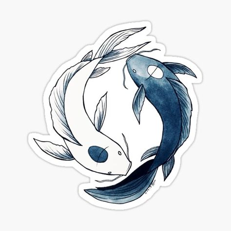 Pegatinas | Redbubble Tui And La, Yin Yang Koi, Stickers Cool, Iphone Stickers, Fishing Decals, Anime Stickers, Personalized Stickers, Animal Stickers, Cool Stickers