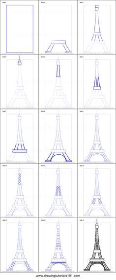 Ifel Tower Drawings, How To Draw Eifell Tower, Eiffel Tower Drawing Step By Step, Sketch Of Eiffel Tower, How To Draw Paris, How To Draw Eiffel Tower Step By Step, How To Draw Eiffel Tower, How To Draw A Building Step By Step, Eifell Tower Draw