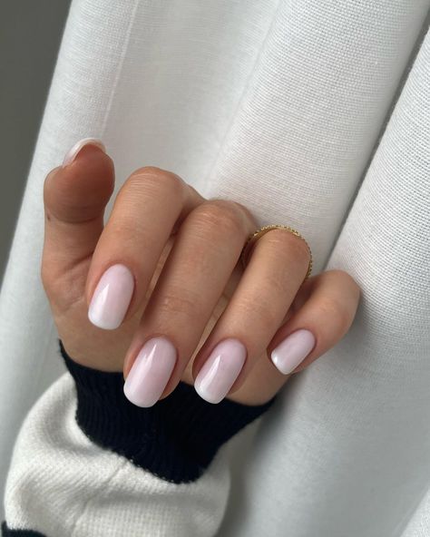 Milky White Nails 22 Ideas: Timeless Elegance for 2024 – 2025 Nail Shapes And Lengths, White Nails Ideas, All Nail Shapes, Milky White Nails, Chrome Pink, Milky Nails, White Glitter Nails, Chrome Powder, Pink Aura