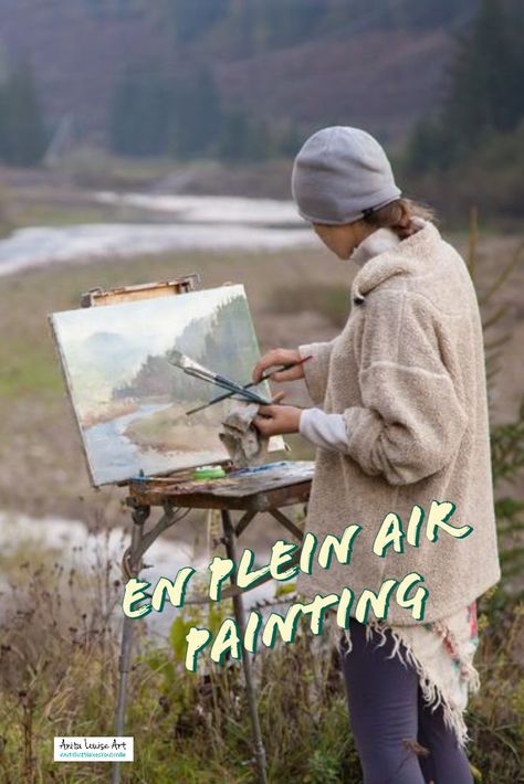 Anita Louise, En Plein Air Painting, Plein Air Easel, Painting Outside, French Impressionist Painters, Landscape Photography Art, Plein Air Watercolor, Social Media Art, Air Painting