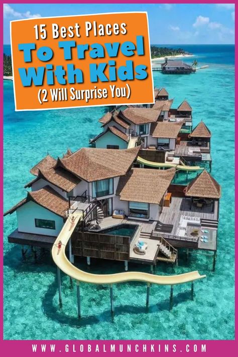 Finding the perfect place to spend your family vacation can be a daunting task. So, when I come across kid-friendly destinations that I think are incredible finds I get super excited to share them. In the last few years we traveled a ton (48 trips total) and while each trip was amazing in its own unique way, here are the following 15 Best Places to Travel with Kids. Get ready to take notes, these places are an absolutely amazing adventure with kids. Best Kid Vacations In The Us, Non Beach Family Vacations, Best Family Trips In The Us, Trips To Take, Cheap Vacations With Kids, Unique Vacation Destinations, Best Countries To Visit With Kids, Vacation Spots For Families, Us Family Vacation Ideas