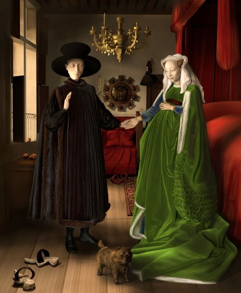 <p>3D+interpretation+of+Jan+van+Eyck’s+painting,+1434+(National+Gallery,+London).+Modeling+according+to+painting+photographs.+Zbrush,+Blender.+March+2018,+Brest.</p> Arnolfini Portrait, National Gallery London, Van Eyck, Jan Van Eyck, National Gallery, Character Modeling, Zbrush, Portrait Art, London