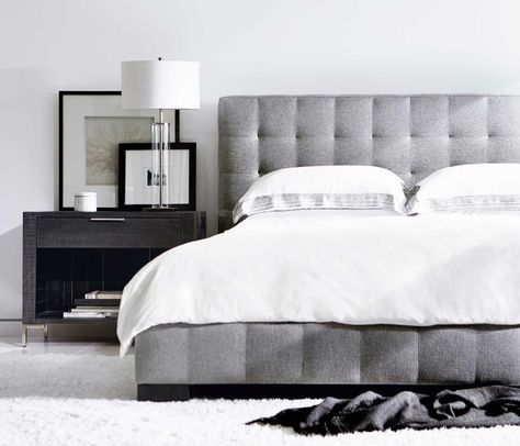 Nightstand | Bernhardt Headboard Bed, King Upholstered Bed, Queen Upholstered Bed, Upholstered Panel Bed, Bernhardt Furniture, Upholstered Panels, Upholstered Bed, Panel Bed, Upholstered Headboard