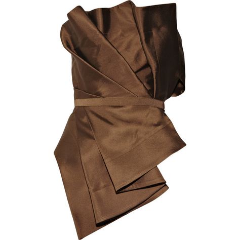 Discount Donna Karan Silk-blend pleated bustier top | theOutnet.com (5 940 AUD) ❤ liked on Polyvore featuring tops, pleated top, donna karan, bustier tops, brown tops and donna karan tops Dona Karan, Aliexpress Dresses, Filipiniana Dress, Sleeves Designs For Dresses, High Fashion Outfits, Couture Details, Japan Fashion, Clothing Hacks, Kpop Outfits