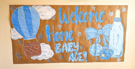 Welcome Home Baby Banner Kraft Paper Banner Custom Hand Painted Party Banner Baby Banner Hand Painted Banner - Etsy Baby Shower Painted Banner, Baby Shower Banner Ideas, Kraft Paper Banner, Painted Banners, Baby Shower Banners, Painted Banner, Cute Banner, Welcome Home Banners, Baptism Banner