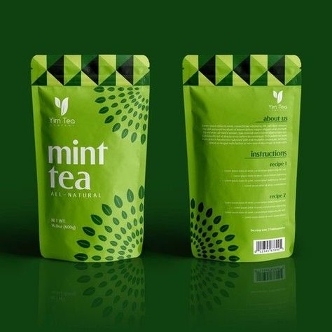 Organic Tea Packaging, Organic Tea Brands, Tea Box Design, Tea Packaging Design, Packaging Design Trends, Pouch Packaging, Tea Design, Mint Tea, Tea Brands