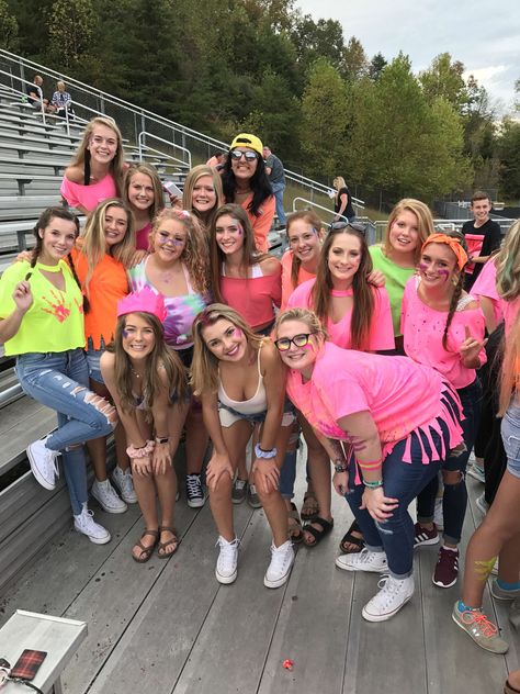 Football Game Theme Outfit, Spirit Weeks, Abc Party Costumes, Football Friday, Homecoming Spirit Week, High School Pictures, School Spirit Week, Abc Party, Student Section