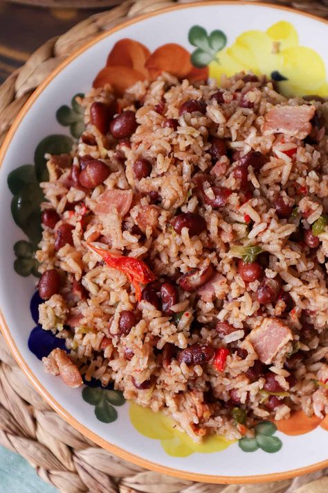 Try this authentic Cuban Red Beans and Rice recipe, a flavorful side dish made with tender red beans, spices, and white rice. Cajun Beans And Rice, Cuban Red Beans And Rice Recipe, Cuban Red Beans, Red Beans And Rice Recipe, Red Peas, Red Beans N Rice Recipe, Bean Rice, Red Beans And Rice, Rice And Peas