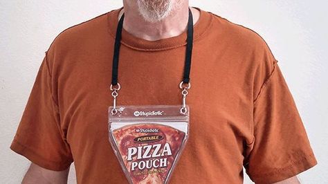 Worst Inventions, Pizza Necklace, First We Feast, Piece Of Pizza, Pizza Pockets, Love Pizza, Weird Food, Pizza Lovers, Pizza Slice