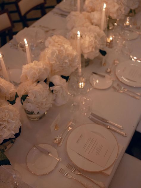 A sophisticated white on white palette in the iconic Claridges French Salon. Utilising the wooden interiors with plenty of candlelight to reflect the glass cylinders with hydrangea centrepieces. #weddingplanner #weddingdesigner #eventdesigner #eventplanner #ukwedding #voguewedding #luxuryweddingplanner #weddingplanner #hydrangeas #hydrangeatablescape #whitetablescape #whitewedding #winterwedding #whitewinterwedding #winterdinnerparty #winterentertaining Hydrangea Centerpiece Wedding, White Hydrangea Wedding, White Wedding Florals, French Salon, Wedding Table Designs, White Palette, Hydrangeas Wedding, Luxury Weddings, Future Wedding Plans