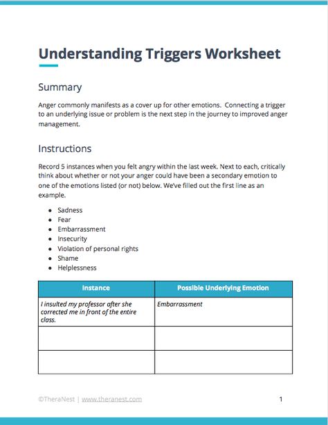 Understanding Anger Triggers Worksheet Identify Triggers Worksheet, How To Manage Triggers, Trigger Identification Worksheet, Identifying Triggers Worksheet, Emotional Triggers Worksheet, Trigger Worksheet, Anger Triggers Worksheet, Managing Triggers, Triggers Worksheet