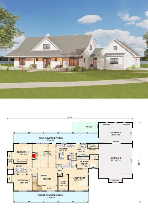 Small 6 Bedroom House Plans, 6-7 Bedroom House Plans, 6 Bedroom Floor Plans 2 Story, Simple 6 Bedroom House Floor Plan, Low Country House Plans, Low Country House, Open Concept House Plans, Contemporary Lake House, 6 Bedroom House Plans