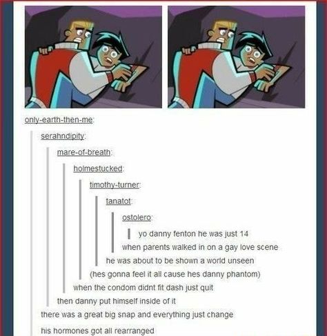 Danny Phantom Trans, Danny Phantom Funny, Funny Google Searches, Timmy Turner, Online Comics, Love Scenes, Danny Phantom, Gay Love, Funny Pics