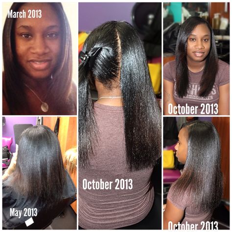 My client has been receiving weaving services (protective styling) from me for the past year and a half and she has grown her hair to bra strap length from constant care and constant wear of our signature sew in weaves.   www.hairtendersinc.com Bra Strap Length Hair, Afro Hair Long, Texlaxed Hair Growth, Grown Out Roots, Relaxed Hair Journey, Healthy Relaxed Hair, Length Retention, Beyonce Hair, Sew In Hairstyles