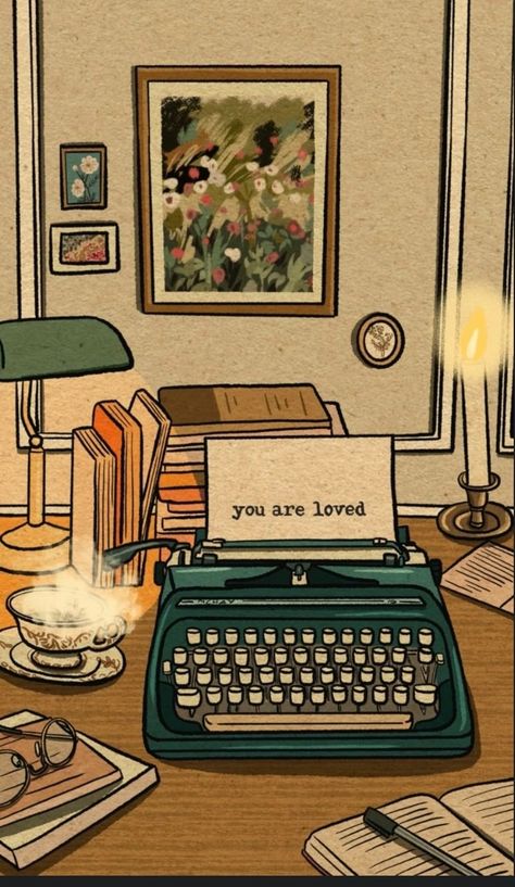 Petty Revenge, You Are Loved, Typewriter, Revenge, Family Members, Illustrator, Desk, Art