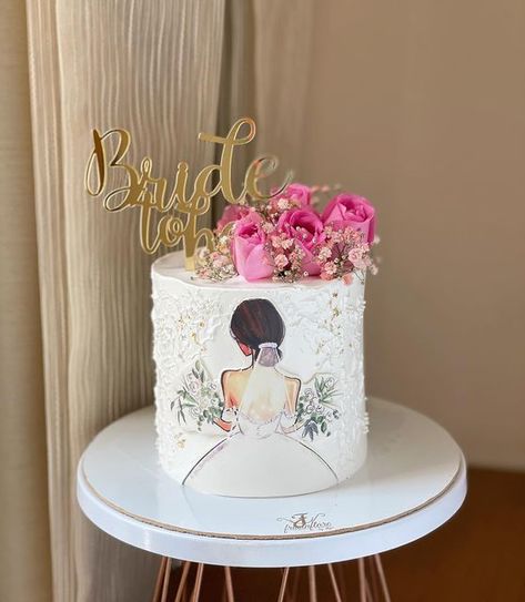 Bride To Be Cake Ideas Bridal Showers, Bride To Be Cake Design, Bridal Shower Cake Designs, Bride To Be Cakes Ideas, Crazy Cat Lady Cake, Engagement Cake Ideas, Bridal Shower Cake Ideas, Bride To Be Cake, Bridal Shower Treats