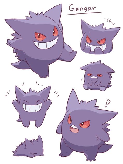 Gengar Pokemon Drawing, Ghost Type Pokemon Art, Gengar Craft, Pokemon Doodles Easy, Gengar Doodles, Gengar Sketch, Gengar Pokemon Art, Gengar Painting, Cute Pokemon Tattoo