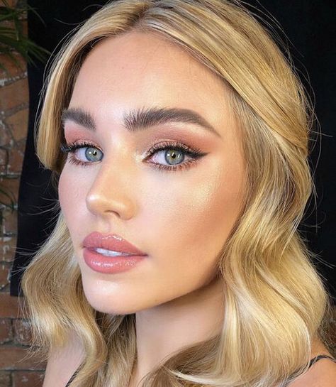 Green Eyes Blonde Hair, Pageant Makeup, Wedding Hairstyles And Makeup, Blonde Hair Makeup, Makeup Tip, Bridal Makeup Natural, Wedding Day Makeup, Makeup For Blondes, Beauty Make-up