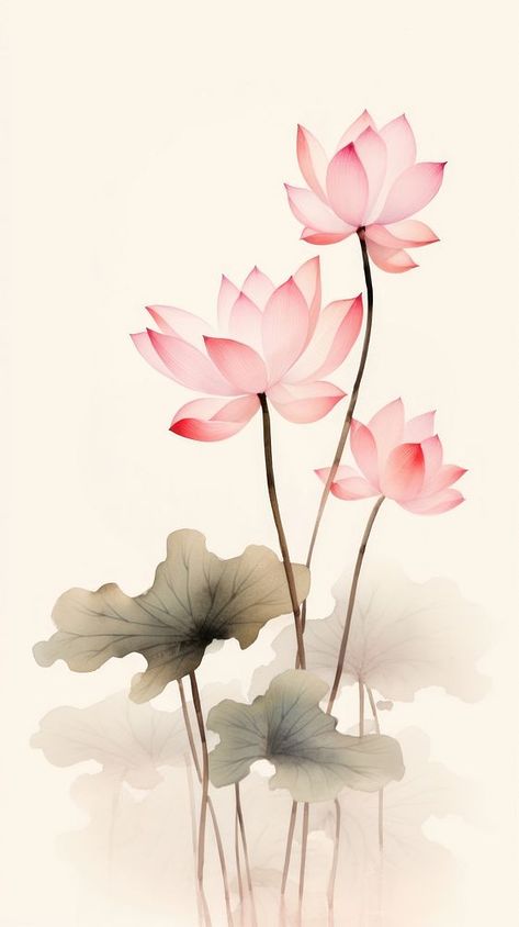 Lotus Flower Aesthetic Wallpaper, Lotus Vector Illustration, Lotus Wallpaper Iphone, Lotus Leaf Painting, Lotus Flower Background, Pink Lotus Wallpaper, Lotus Flower Illustration, Lotus Illustration, Thai Painting