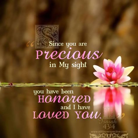 Isaiah  43:4 Isaiah 43 4, Book Of Isaiah, You Are Precious, Isaiah 43, Singing Tips, Singing Lessons, Pink Pearls, Scripture Pictures, How He Loves Us