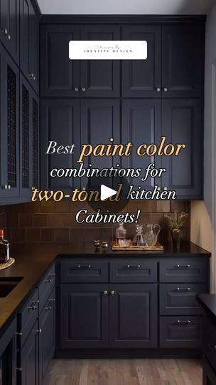 30 reactions | ✨Two-Tone Kitchen Cabinet Inspiration✨

Dreaming of a kitchen makeover? 
Two-toned cabinets are a hot trend, offering a stylish and functional way to elevate your space✨

Here are some stunning color combinations to spark your creativity:
 🤍Blue & Warm wood/White : A modern mix 
Lower Cabinets: Sherwin-Williams Charcoal Blue (SW 2739) - A bold and sophisticated blue makes a statement.
• Upper Cabinets: Warm Wood Stain (your choice!)
- Natural wood tones add warmth and balance
the coolness of the blue. 
OR
• Upper Cabinets: Sherwin-Williams Incredible White (SW 7028) - This warmer white creates a softer contrast and complements the blue beautifully.

 🤍Green & White: Nature’s embrace
Lower Cabinets: Sherwin-Williams Jasper Stone (SW 9133) - A calming sage green brings a tou Dark Two Tone Kitchen Cabinets, Two Tone Farmhouse Kitchen, Charcoal Blue Kitchen Cabinets, Charcoal Blue Sherwin Williams, Two Tone Cabinets Kitchen, Two Toned Cabinets, Two Tone Kitchen Cabinets Color Combinations, High Reflective White, Two Toned Kitchen Cabinets