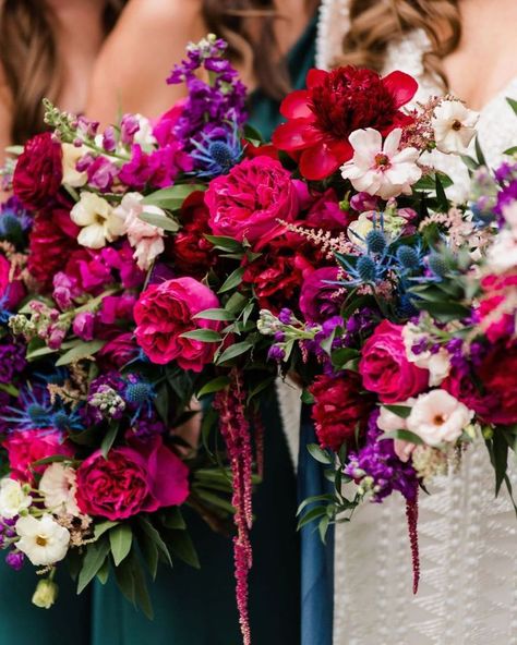 Pomp&Bloom on Instagram: “Just a perfect jewel tone palette 💜 Image by @danielle_harris_photography” Jewel Tone Palette, Jewel Tone Wedding Theme, Jewel Tone Wedding Flowers, Jewel Tones Palette, Jewel Tone Wedding, Jewel Wedding, Jewel Tone Colors, בר מצווה, Wedding Theme Colors