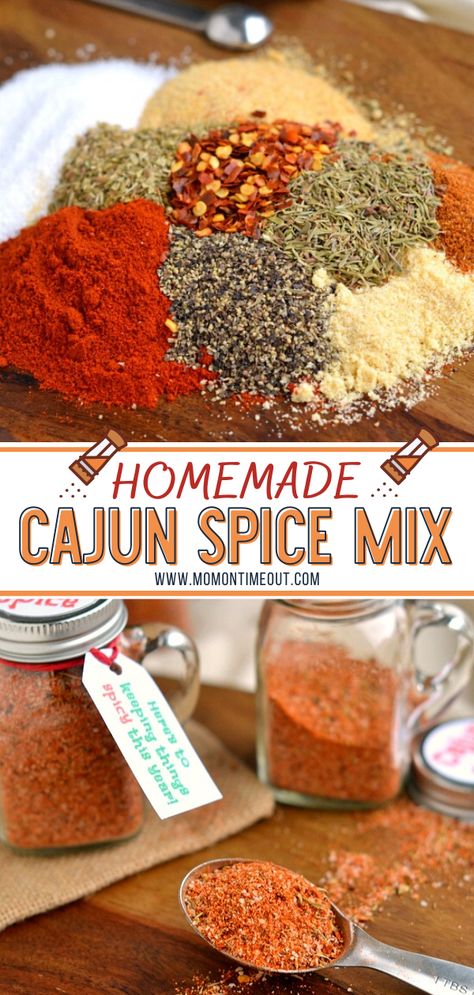 Cajun Spice Recipe, Cajun Seasoning Recipe, Diy Spice Mix, Cajun Spice Mix, Homemade Seasoning, Homemade Cajun Seasoning, Cajun Spice, Dry Rub Recipes, Dry Rubs