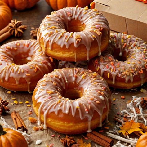 How To Make Krispy Kreme Pumpkin Spice Donuts Recipe Print Delicious and fluffy pumpkin spice doughnuts with a sweet glaze. Pumpkin Spice Donuts Recipe, Pumpkin Spice Glaze, Cooking Techniques Basic, Pumpkin Spice Doughnuts, Healthy Fruit Desserts, Krispy Kreme Donuts, Sweet Glaze, Pumpkin Spice Donut, Donuts Recipe