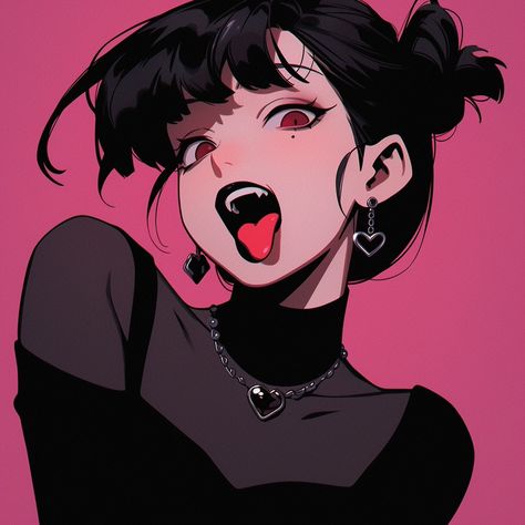 Anime girl, anime girl icon, Aesthetic icon, Aesthetic girl icon, 8k, 4k, high quality icon, gothic girl icon, 90s anime, retro anime, vampire girl Alita Battle Angel Manga, Everyday Art, Gothic Anime, Black Cartoon, Witch Art, Cute Profile Pictures, Anime Drawings Boy, Anime Couples Drawings, Cartoon Art Styles