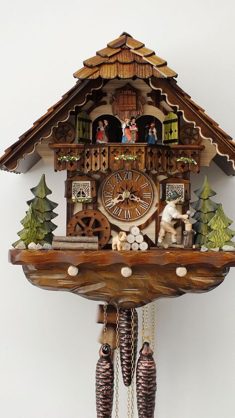 Cuckoo Clock- Black Forest Germany Black Forest Cuckoo Clock, German Cuckoo Clock, Coo Coo Clock, Black Forest Germany, Grandfather Clocks, Cuckoo Clocks, Cool Clocks, Time Keeper, Time Clock