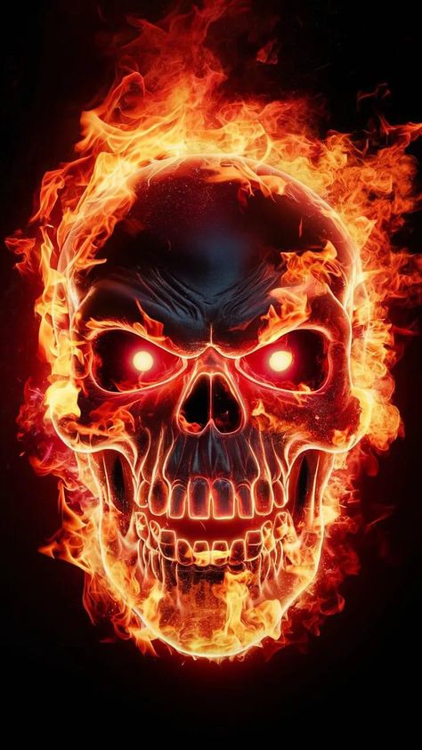 Skull Artwork Illustrations, Skulls Wallpaper, Colorful Skull Art, Lion Live Wallpaper, Ghost Rider Pictures, Android Wallpaper Blue, Harley Davidson Pictures, Genos Wallpaper, Scary Photos