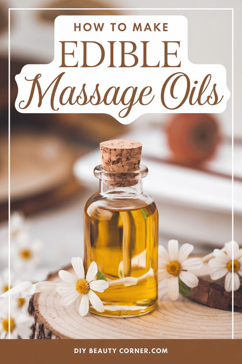 How to Make Edible Massage Oils | DIY Sensual Massage Oil Recipe Diy Massage Candle Recipe, Edible Massage Oil Recipe, How To Make Body Oil, Homemade Massage Oil Recipes, Diy Massage Oil Recipes, Diy Massage Candle, Massage Candle Recipe, Massage Oil Recipe, Homemade Massage Oil