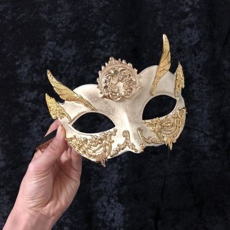 Rhea Aesthetic, Masquerade Dinner, Masquarade Mask, Goddess Cosplay, Phantom Mask, Gold Masquerade Mask, Masquerade Outfit, Dragon Mask, Mask Aesthetic