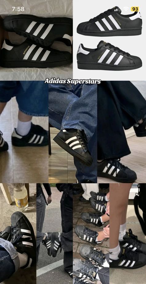 Adidas Superstar Outfit Ideas, Adidas Superstar Aesthetic, Aesthetic Adidas Shoes, Pretty Sneakers, Superstar Shoes, Basket Style, Dr Shoes, Pretty Shoes Sneakers, Shoes Outfit Fashion