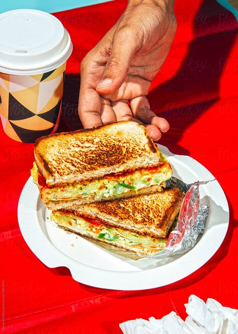 Korean Street Toast | Stocksy United Korean Street Toast, Bistro Box, Street Food Design, Taco Bell Recipes, Food Art Photography, Food Photoshoot, Summer 25, Photo Food, Food Drink Photography