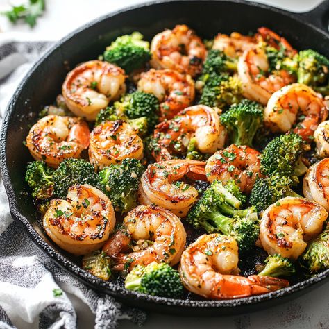 Garlic Butter Shrimp And Broccoli, Broccoli Shrimp, Weekday Recipes, Broccoli Dishes, Homemade Sloppy Joes, Crispy Chicken Tenders, Shrimp And Broccoli, Garlic Butter Shrimp, Butter Shrimp