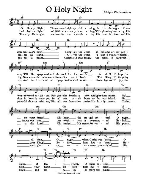 Free Lead Sheet – O Holy Night – Michael Kravchuk O Holy Night Sheet Music, Christmas Sheet Music, Oh Holy Night, Lead Sheet, O Holy Night, Holy Night, Free Sheet Music, Free Printable, Free Printables