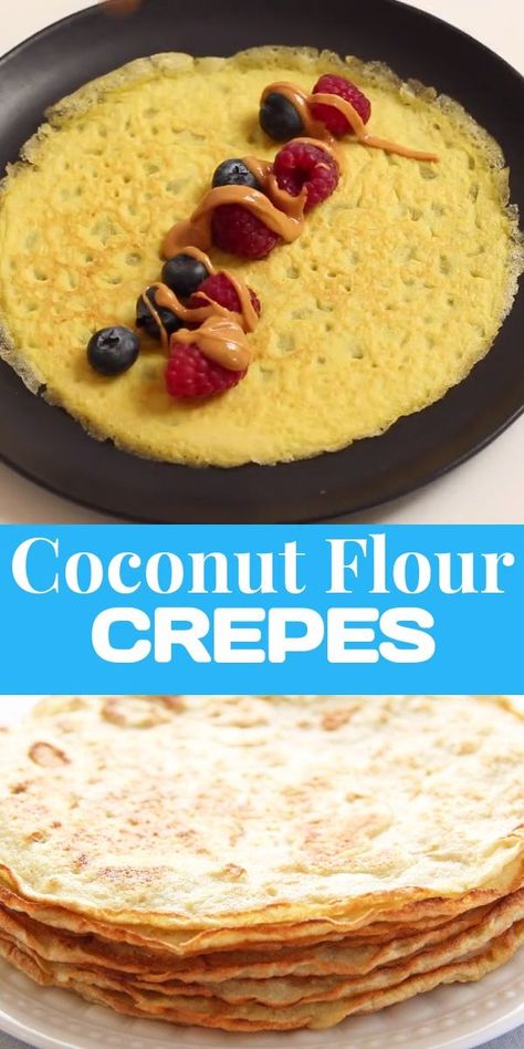 Coconut Flour Crepes Recipes, Arrowroot Powder Recipes, Uses For Coconut Flour, Almond And Coconut Flour Recipes, Coconut Flour Crepes, Keto Pizza Sauce, Dolce Poche Calorie, The Boiled Egg Diet, Crepes Recipe