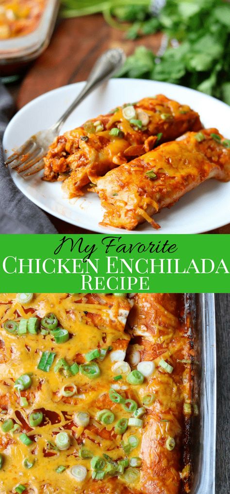 Best Chicken Enchilada Recipe, Chicken Garlic, Chicken Enchiladas Easy, Enchilada Recipe, Meal Train Recipes, Red Chicken, Mexican Dinner Recipes, Red Enchilada Sauce, Mexican Dinner