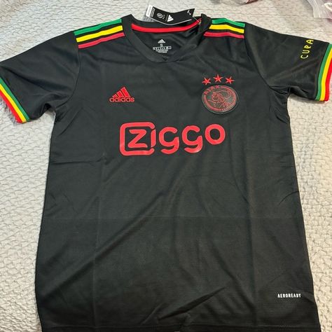 AJAX Bob Marley Soccer Jersey Ajax Jersey, Bob Marley, Soccer Jersey, Soccer, Adidas, Closet, Football