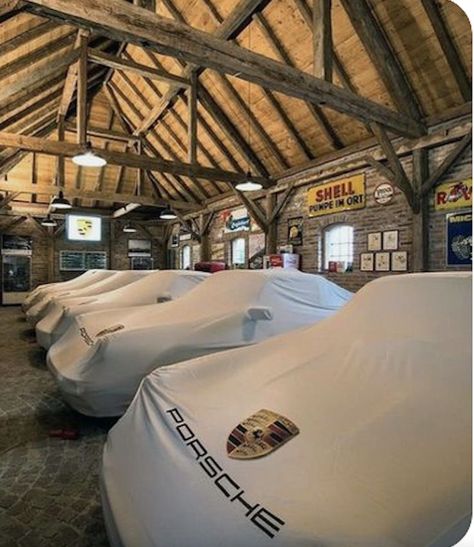 Garage Car Workshop, Luxury Garages, Timber Frame Garage, Porsche Garage, Loft Garage, Classic Car Garage, Big Garage, 4 Car Garage, Wood Garage