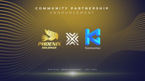 📢PARTNERSHIP ANNOUNCEMENT📢 We are delighted to welcome Phoenix Holdings aboard! ❤️‍🔥 🦅Phoenix Holdings is a group of private investors working with some of the biggest crypto projects on the BSC network, aiming to expand their brand on other blockchains as well. Kommunitas Launchpad and Phoenix Holdings have committed to share their services and recommendations with each other for the common good of our communites. ✨We are looking forward into strengthening and developing this partnership f Partnership Announcement Design, Partnership Announcement, Logo Presentation, Sport Design, Sports Design, Post Design, The Common, Page Design, Looking Forward