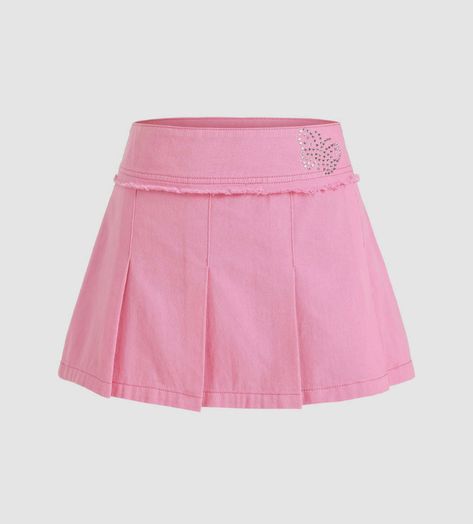 Pink Skater Skirt, Y2k Mini Skirt, Y2k Skirt, Normal Clothes, Casual Date, Pink Outfits, Kawaii Clothes, Trendy Clothes For Women, Cute Skirts