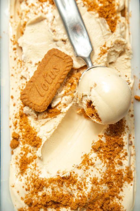 Lotus Biscoff Ice Cream, Lotus Ice Cream, Trader Joes Cookie Butter, Cream Poster, Biscoff Recipes, Ice Cream Poster, Food Types, Ice Cream Pops, Delicious Deserts