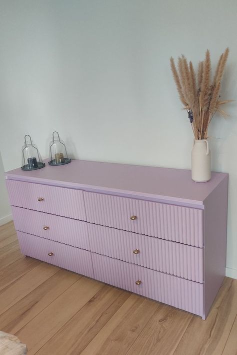 Ikea Hacks Malm Dresser, Upcycled Ikea Dresser, Ikea Furniture Makeover Malm, Malm Dresser Upcycle, Upcycled Dresser Ideas, Ikea Malm Flip, Painted Malm Dresser, Ikea Malm Painted, Diy Ikea Malm Dresser