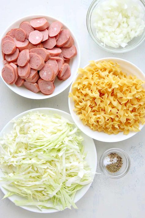 What do you need to make cabbage and noodles recipe. Cabbage Noodles Recipes, Cabbage And Noodles Recipe, Cabbage Noodles, Cabbage And Noodles, Fried Sausage, Fried Cabbage, Calorie Counter, Noodles Recipe, Green Cabbage