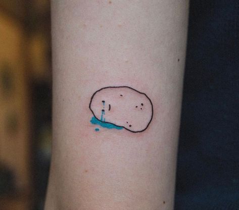 Potato Tattoo, Rainbow Tattoos, Minimal Tattoo, Piercings, Potato, Rainbow, Tattoos