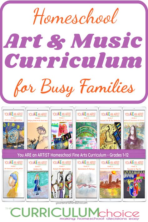 Homeschool Art and Music Curriculum For Busy Families - The Curriculum Choice Art Curriculum Elementary, Homeschool Music Lessons, Homeschool Music Curriculum, Homeschool Art Curriculum, Composer Study, Homeschool Music, Music Lessons For Kids, Homeschool Routine, Music Curriculum