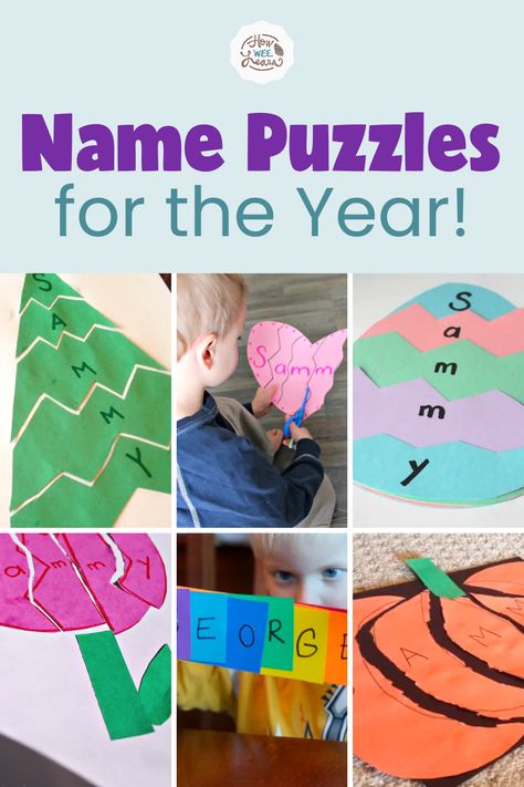 Name Puzzles Preschool Free Printable, Classroom 2023, Easy Preschool Crafts, Homeschooling Preschool, Letter Recognition Activities, Preschool Alphabet, Name Crafts, Puzzle Crafts, Name Activities