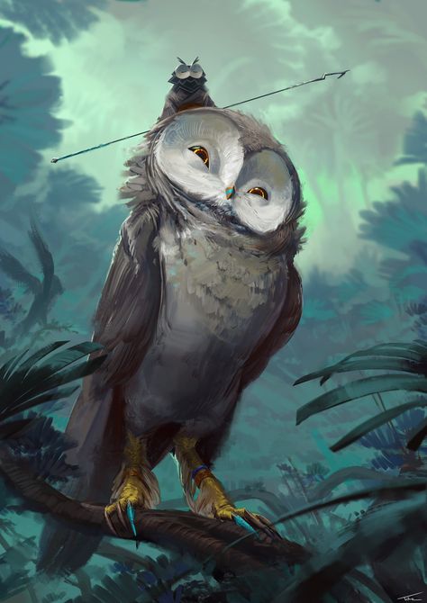 ArtStation - The Hoch Owls, Thomas Chamberlain - Keen Wallpaper Tumblr, Art Et Illustration, Owl Art, Arte Fantasy, Arte Animal, Art And Illustration, 판타지 아트, Fantasy Illustration, Fantasy Artwork